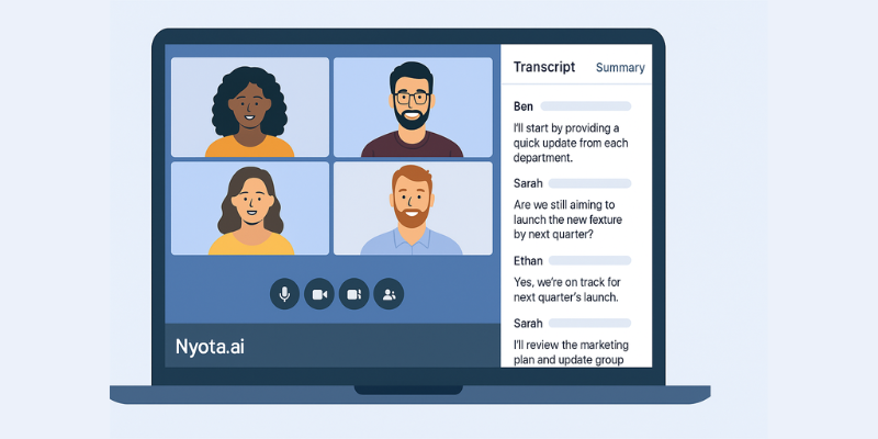 AI meeting assistant transcription Zoom summary dashboard