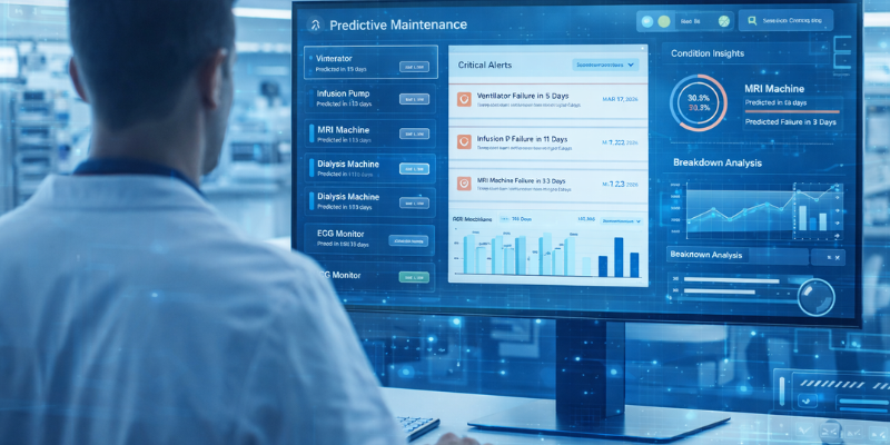 AI in biomedical engineering for predictive maintenance